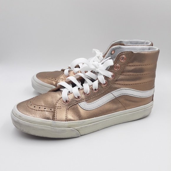 Vans Shoes - Van's Classic Gold Bronze High Tops